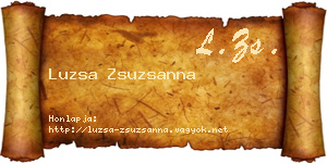 Luzsa Zsuzsanna névjegykártya
